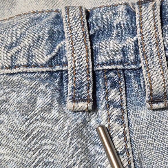 Free People We The Free Jeans Women 27 Chewed Up Distress Raw Hem Mid Rise Denim - Picture 3 of 11